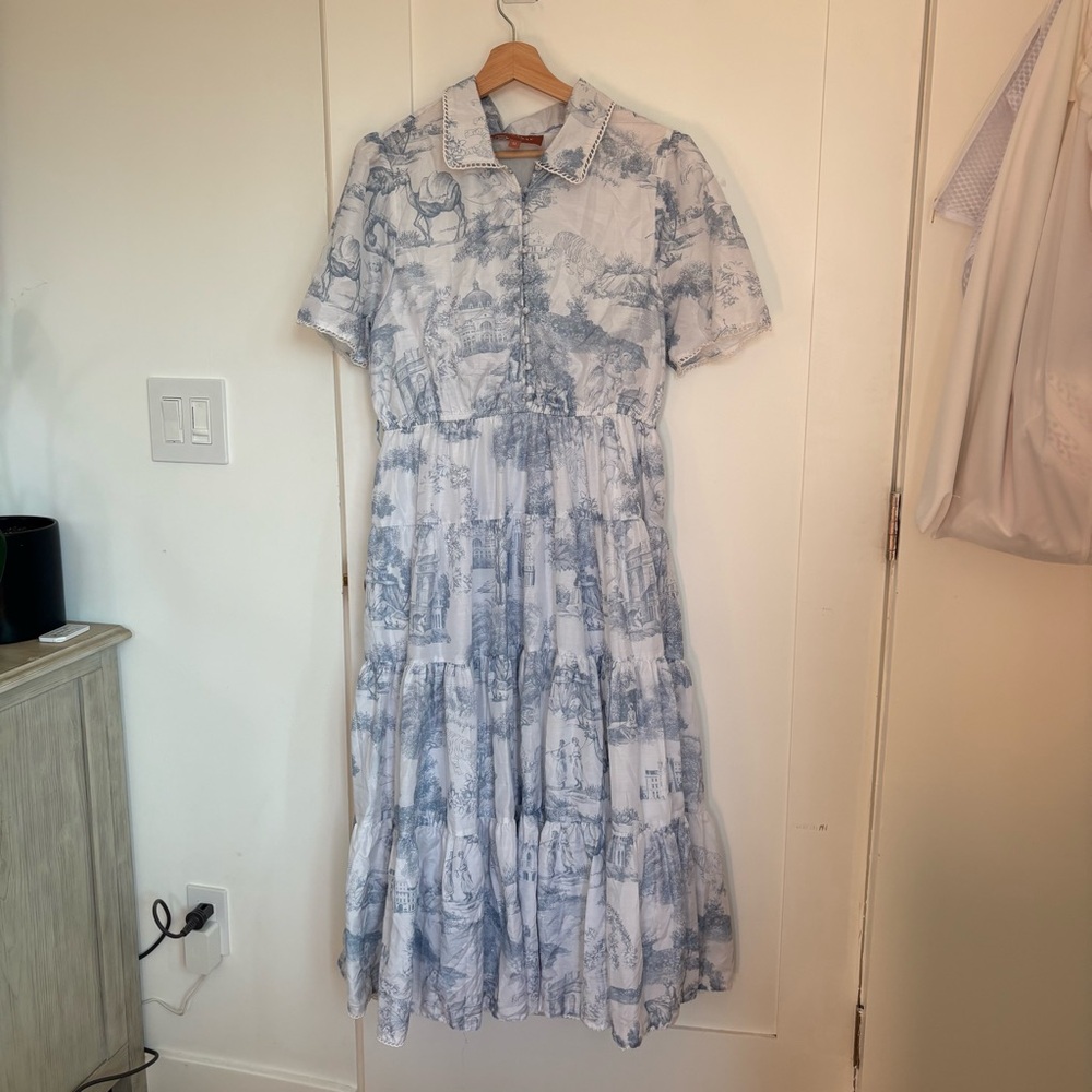 JessaKae Blue and White Maxi Dress